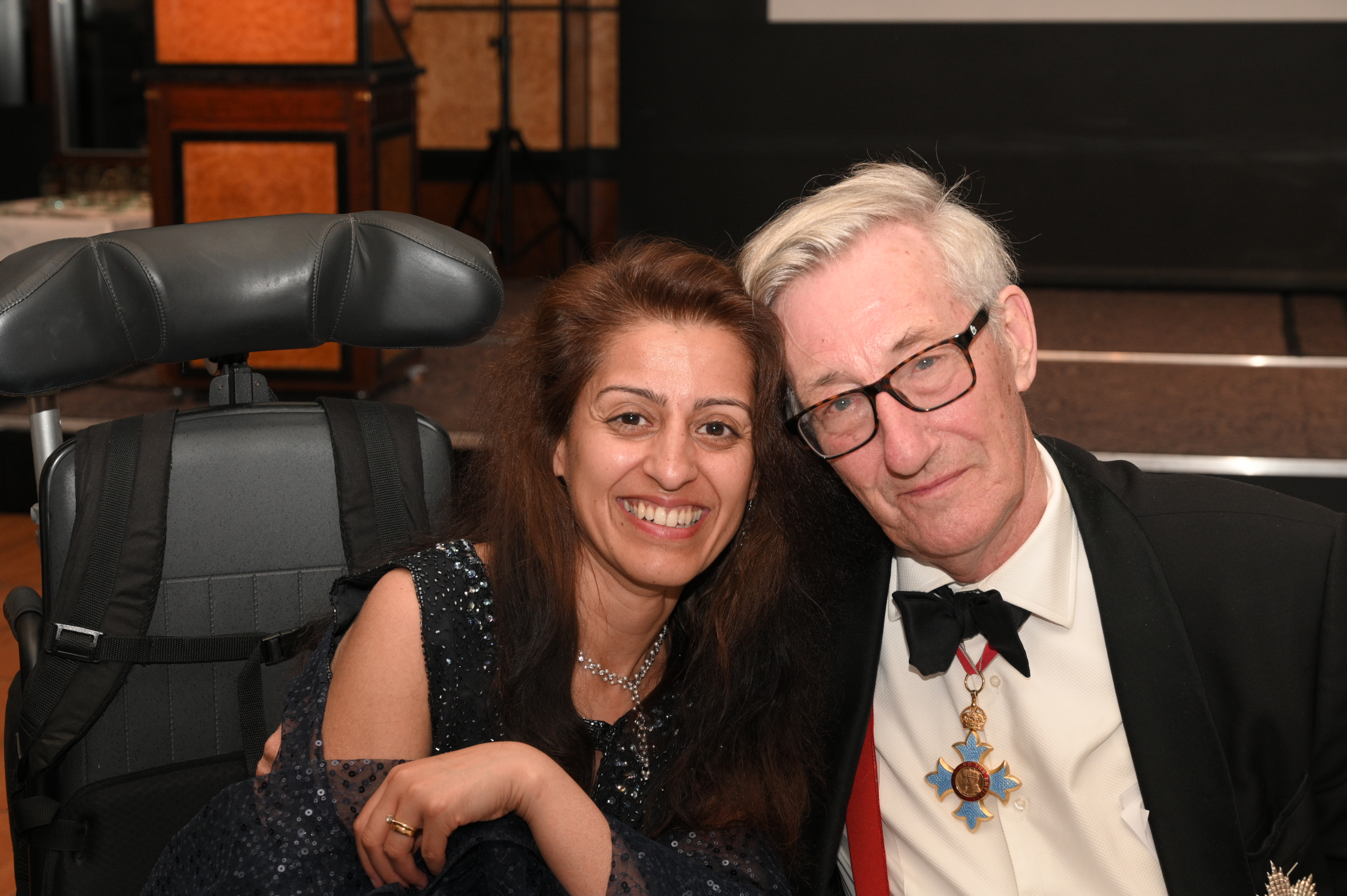 Dr Afsana Elanko with Professor Sir Michael Rawlins