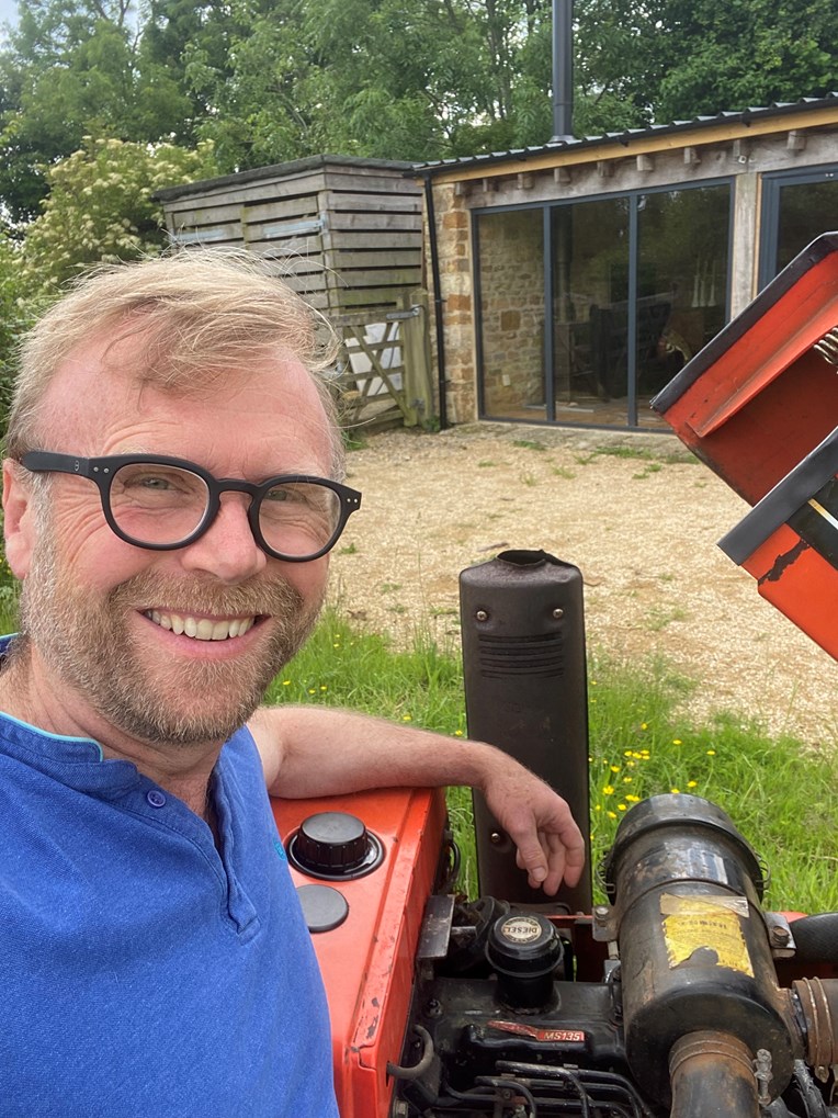 Tim Ringrose on his tractor