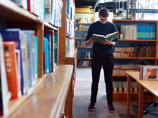 Man reading book