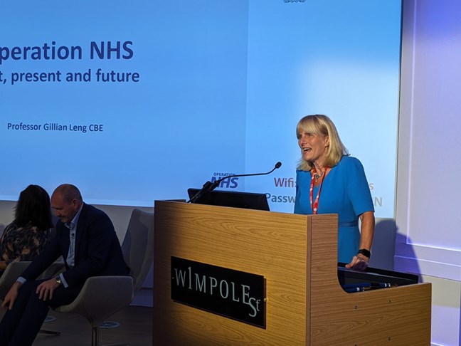 Gillian Leng presenting at Operation NHS event